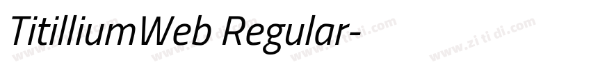 TitilliumWeb Regular字体转换